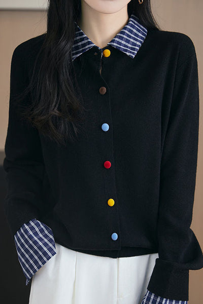 Cárdigan Camisa Tejida Casual