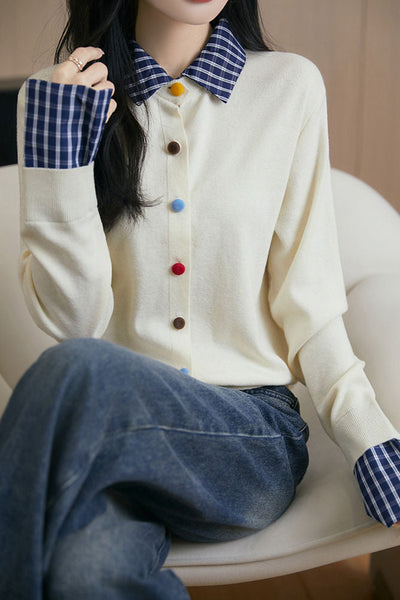 Cárdigan Camisa Tejida Casual