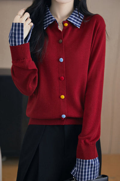 Cárdigan Camisa Tejida Casual