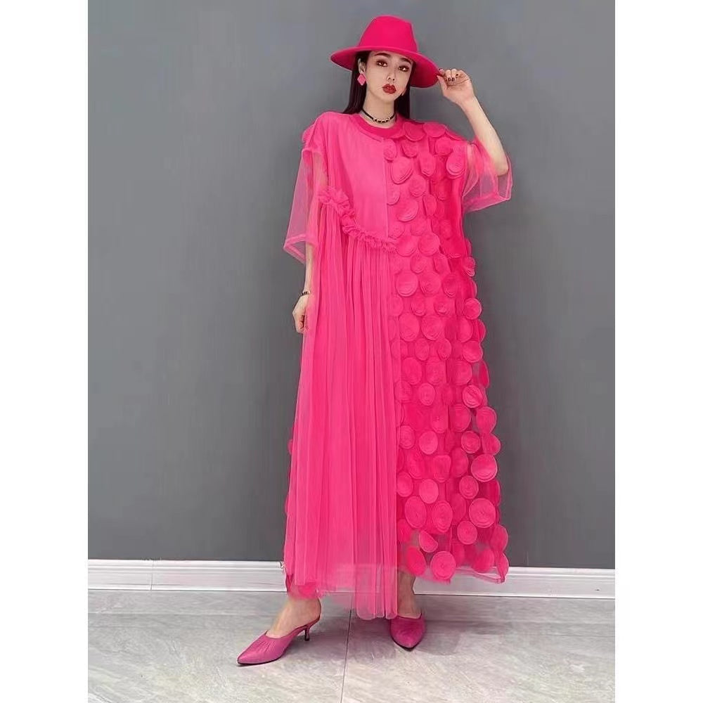 Vestido de fiesta tul asimétrico