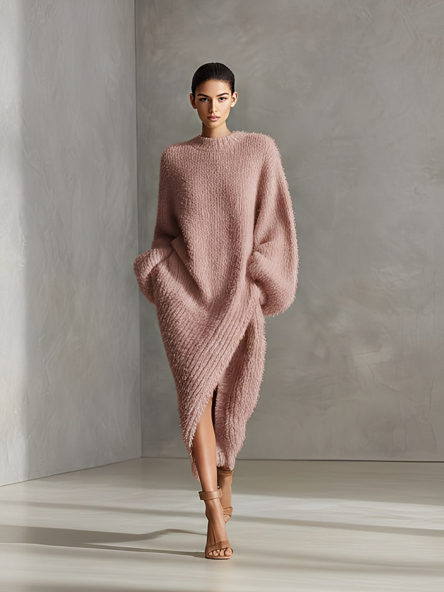 Vestido midi elegante de punto suave