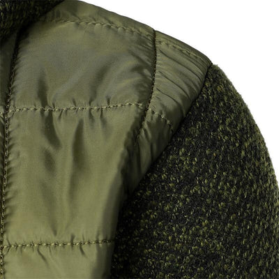 Chaqueta de Capucha Patchwork Polar para Hombre - Estilo Cálido y Casual